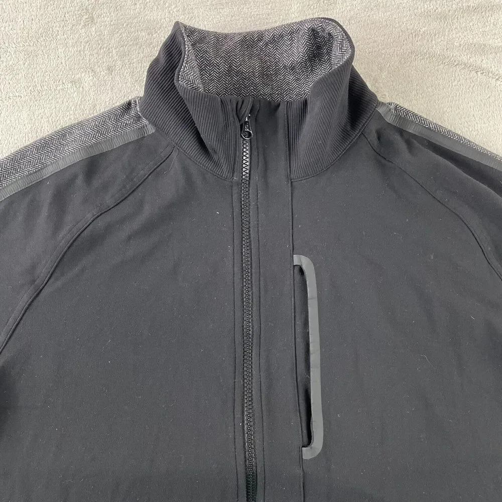 Lululemon Kung Fu II Jacket Men‎ XL Black Stretch Performance Training Track